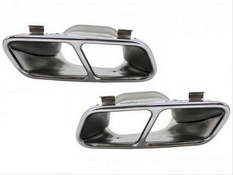 MERCEDES W117 CLA IÇIN UYUMLU CLA 45 GORUNUM DIFUZOR &amp; EGZOZ SETI 16-19 SILVER EGZOZ ILE